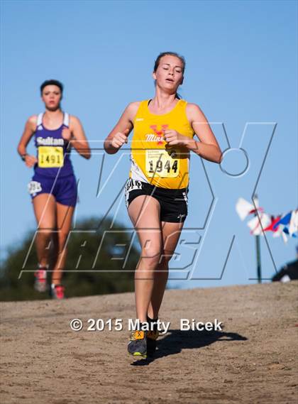Thumbnail 2 in CIF State Cross Country Championships (D4 Girls Race) photogallery.