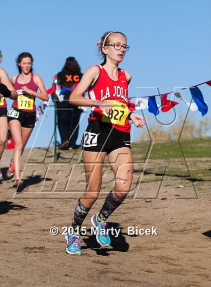 Thumbnail 2 in CIF State Cross Country Championships (D4 Girls Race) photogallery.
