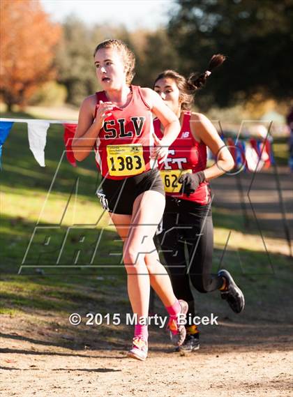 Thumbnail 2 in CIF State Cross Country Championships (D4 Girls Race) photogallery.