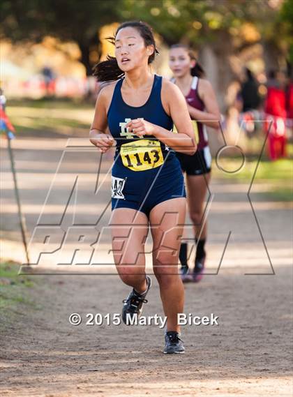 Thumbnail 2 in CIF State Cross Country Championships (D4 Girls Race) photogallery.
