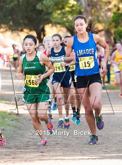 Thumbnail 1 in CIF State Cross Country Championships (D4 Girls Race) photogallery.