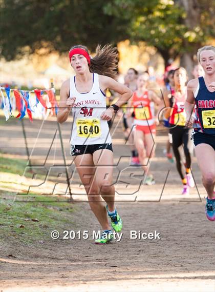 Thumbnail 2 in CIF State Cross Country Championships (D4 Girls Race) photogallery.