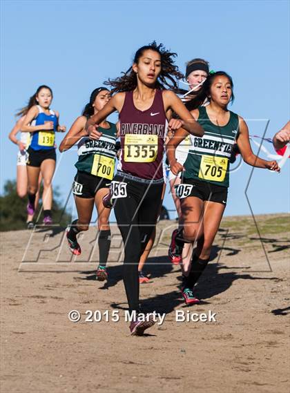 Thumbnail 1 in CIF State Cross Country Championships (D4 Girls Race) photogallery.