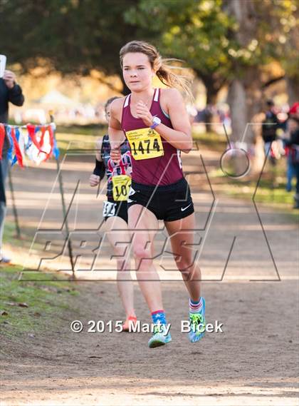 Thumbnail 3 in CIF State Cross Country Championships (D4 Girls Race) photogallery.