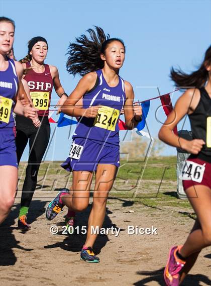 Thumbnail 1 in CIF State Cross Country Championships (D4 Girls Race) photogallery.