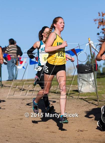 Thumbnail 2 in CIF State Cross Country Championships (D4 Girls Race) photogallery.