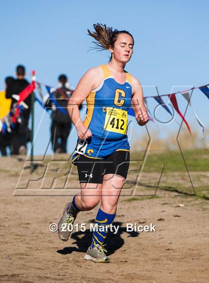 Thumbnail 2 in CIF State Cross Country Championships (D4 Girls Race) photogallery.