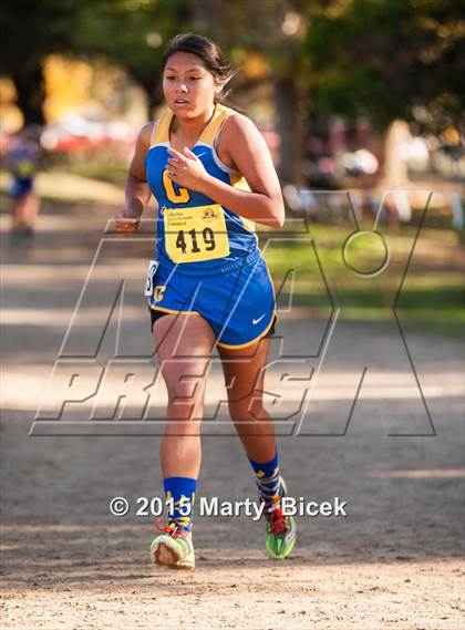 Thumbnail 1 in CIF State Cross Country Championships (D4 Girls Race) photogallery.