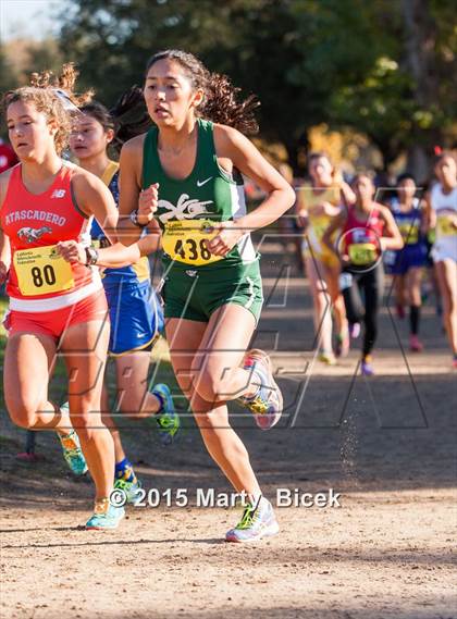Thumbnail 1 in CIF State Cross Country Championships (D4 Girls Race) photogallery.