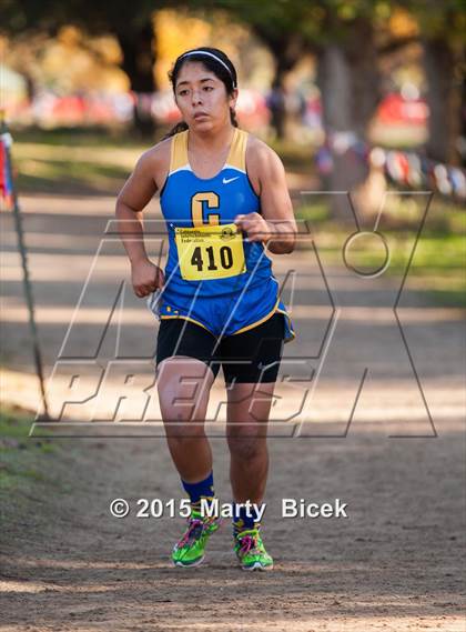Thumbnail 2 in CIF State Cross Country Championships (D4 Girls Race) photogallery.