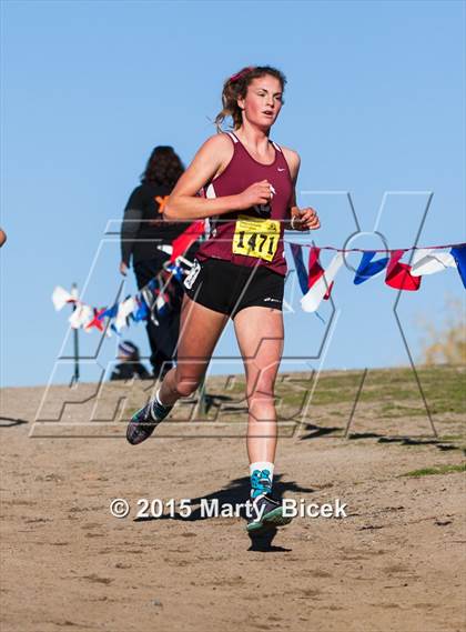 Thumbnail 1 in CIF State Cross Country Championships (D4 Girls Race) photogallery.
