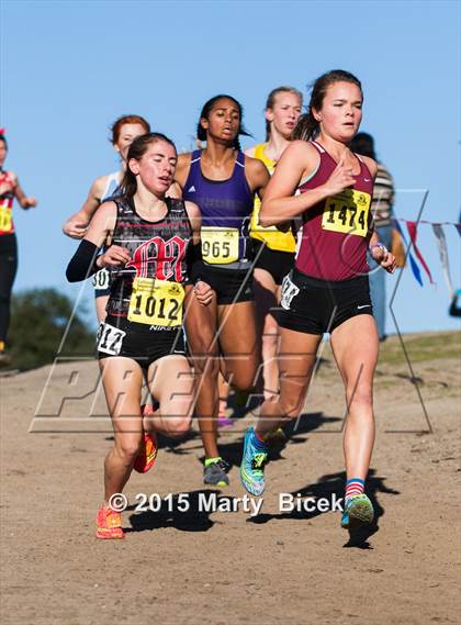Thumbnail 1 in CIF State Cross Country Championships (D4 Girls Race) photogallery.