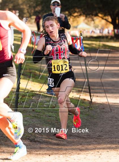 Thumbnail 1 in CIF State Cross Country Championships (D4 Girls Race) photogallery.