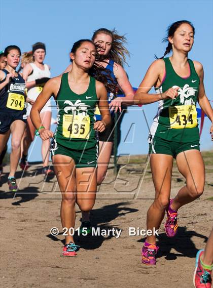 Thumbnail 2 in CIF State Cross Country Championships (D4 Girls Race) photogallery.