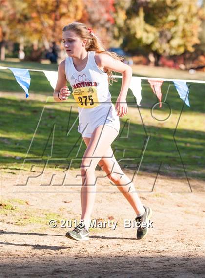 Thumbnail 2 in CIF State Cross Country Championships (D4 Girls Race) photogallery.