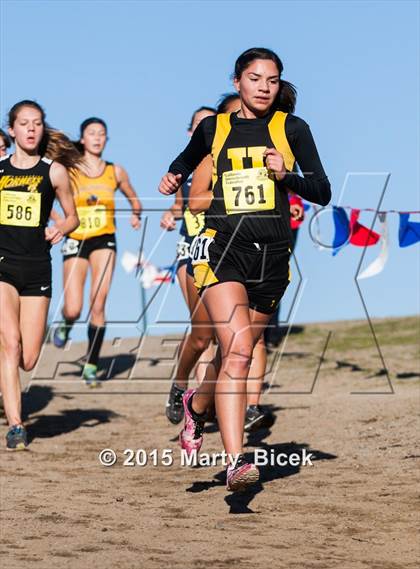 Thumbnail 2 in CIF State Cross Country Championships (D4 Girls Race) photogallery.