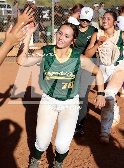 Thumbnail 3 in Arizona College Prep vs Canyon del Oro (AIA Softball 5A Round 2B) photogallery.