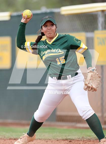 Thumbnail 2 in Arizona College Prep vs Canyon del Oro (AIA Softball 5A Round 2B) photogallery.