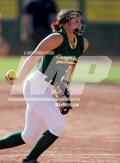 Thumbnail 3 in Arizona College Prep vs Canyon del Oro (AIA Softball 5A Round 2B) photogallery.