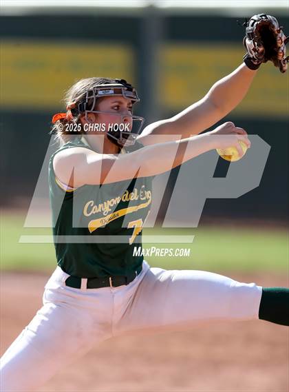 Thumbnail 1 in Arizona College Prep vs Canyon del Oro (AIA Softball 5A Round 2B) photogallery.