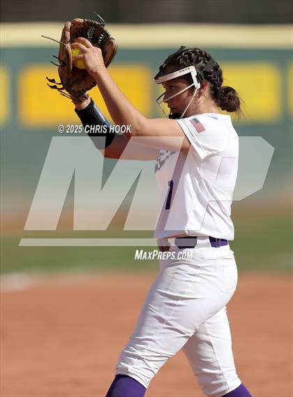Thumbnail 3 in Arizona College Prep vs Canyon del Oro (AIA Softball 5A Round 2B) photogallery.