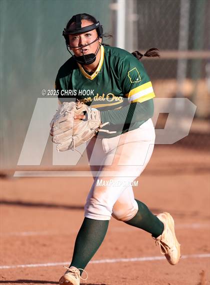 Thumbnail 3 in Arizona College Prep vs Canyon del Oro (AIA Softball 5A Round 2B) photogallery.