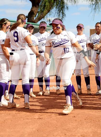 Thumbnail 3 in Arizona College Prep vs Canyon del Oro (AIA Softball 5A Round 2B) photogallery.