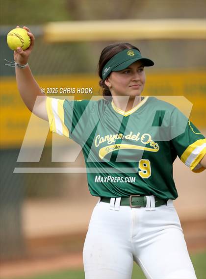 Thumbnail 3 in Arizona College Prep vs Canyon del Oro (AIA Softball 5A Round 2B) photogallery.