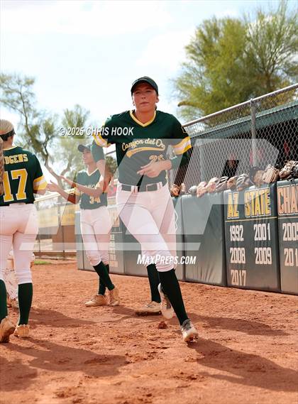 Thumbnail 3 in Arizona College Prep vs Canyon del Oro (AIA Softball 5A Round 2B) photogallery.