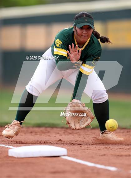 Thumbnail 3 in Arizona College Prep vs Canyon del Oro (AIA Softball 5A Round 2B) photogallery.
