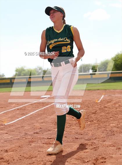 Thumbnail 1 in Arizona College Prep vs Canyon del Oro (AIA Softball 5A Round 2B) photogallery.