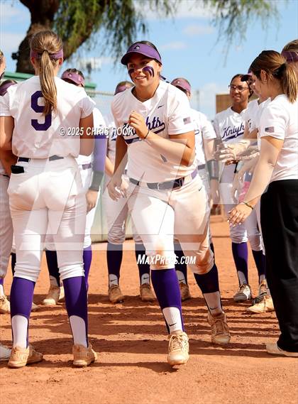 Thumbnail 1 in Arizona College Prep vs Canyon del Oro (AIA Softball 5A Round 2B) photogallery.