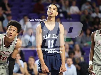 Thumbnail 2 in Hamilton Heights Christian Academy vs. Sunrise Christian Academy (City of Palms Classic) photogallery.