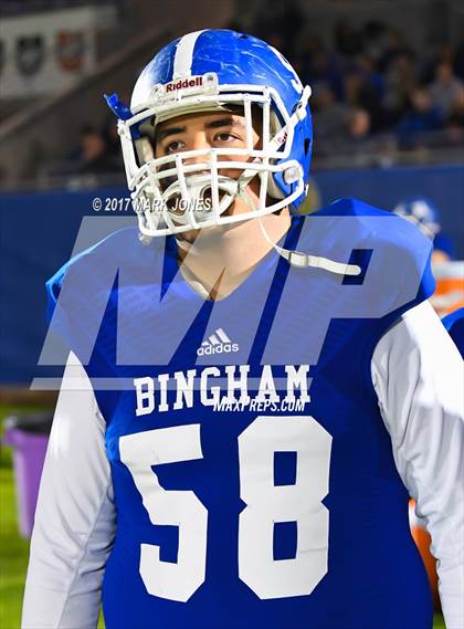 Thumbnail 1 in Bingham vs. St. Frances Academy (GEICO State Champions Bowl Series) photogallery.