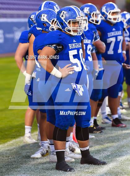 Thumbnail 1 in Bingham vs. St. Frances Academy (GEICO State Champions Bowl Series) photogallery.