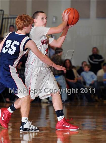 Thumbnail 2 in Dayspring Christian Academy vs. Mount Calvary Christian (CCAC Semifinals) photogallery.