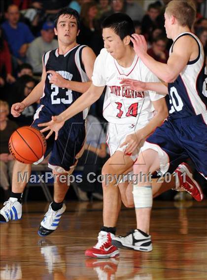 Thumbnail 2 in Dayspring Christian Academy vs. Mount Calvary Christian (CCAC Semifinals) photogallery.