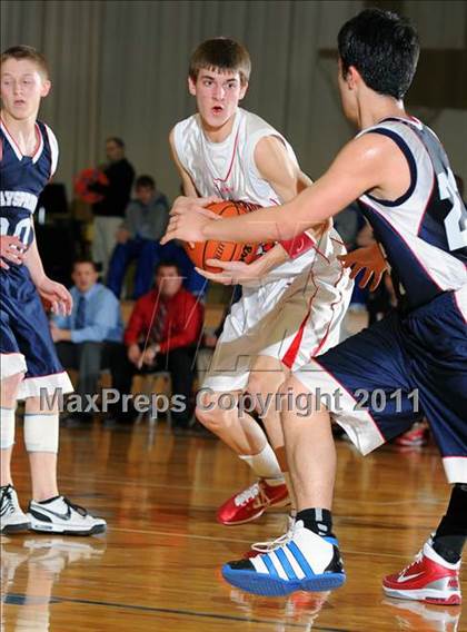 Thumbnail 1 in Dayspring Christian Academy vs. Mount Calvary Christian (CCAC Semifinals) photogallery.
