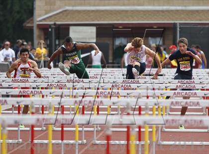 Thumbnail 3 in Arcadia Invitational (110 M Hurdles) photogallery.