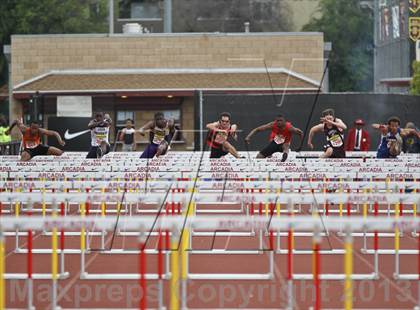 Thumbnail 3 in Arcadia Invitational (110 M Hurdles) photogallery.