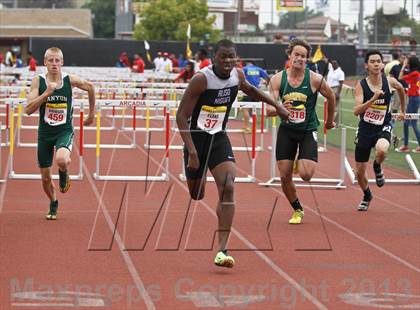 Thumbnail 3 in Arcadia Invitational (110 M Hurdles) photogallery.