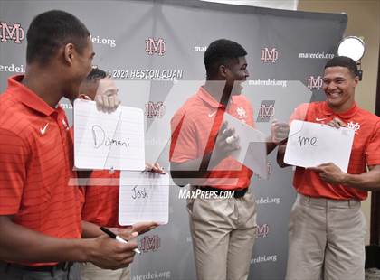 Thumbnail 2 in Trinity League Football Media Day - Mater Dei photogallery.