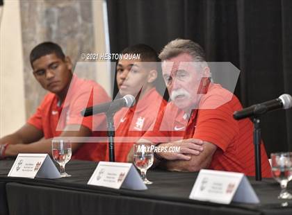 Thumbnail 1 in Trinity League Football Media Day - Mater Dei photogallery.