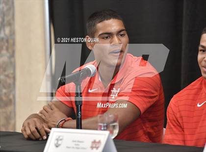 Thumbnail 2 in Trinity League Football Media Day - Mater Dei photogallery.