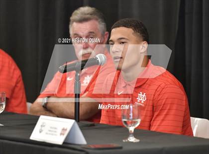 Thumbnail 1 in Trinity League Football Media Day - Mater Dei photogallery.