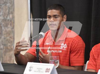 Thumbnail 2 in Trinity League Football Media Day - Mater Dei photogallery.