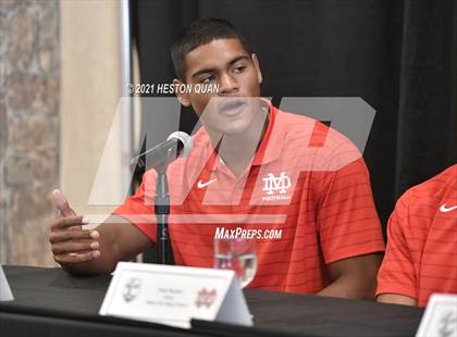 Thumbnail 1 in Trinity League Football Media Day - Mater Dei photogallery.