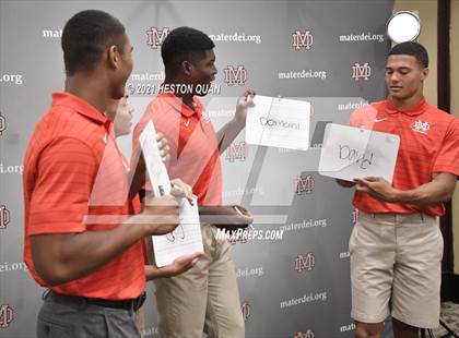 Thumbnail 1 in Trinity League Football Media Day - Mater Dei photogallery.