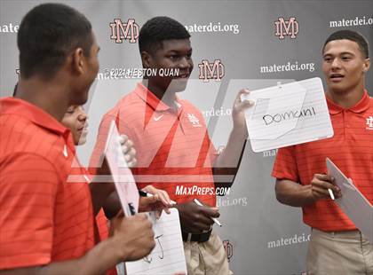 Thumbnail 3 in Trinity League Football Media Day - Mater Dei photogallery.