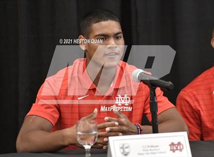 Thumbnail 1 in Trinity League Football Media Day - Mater Dei photogallery.